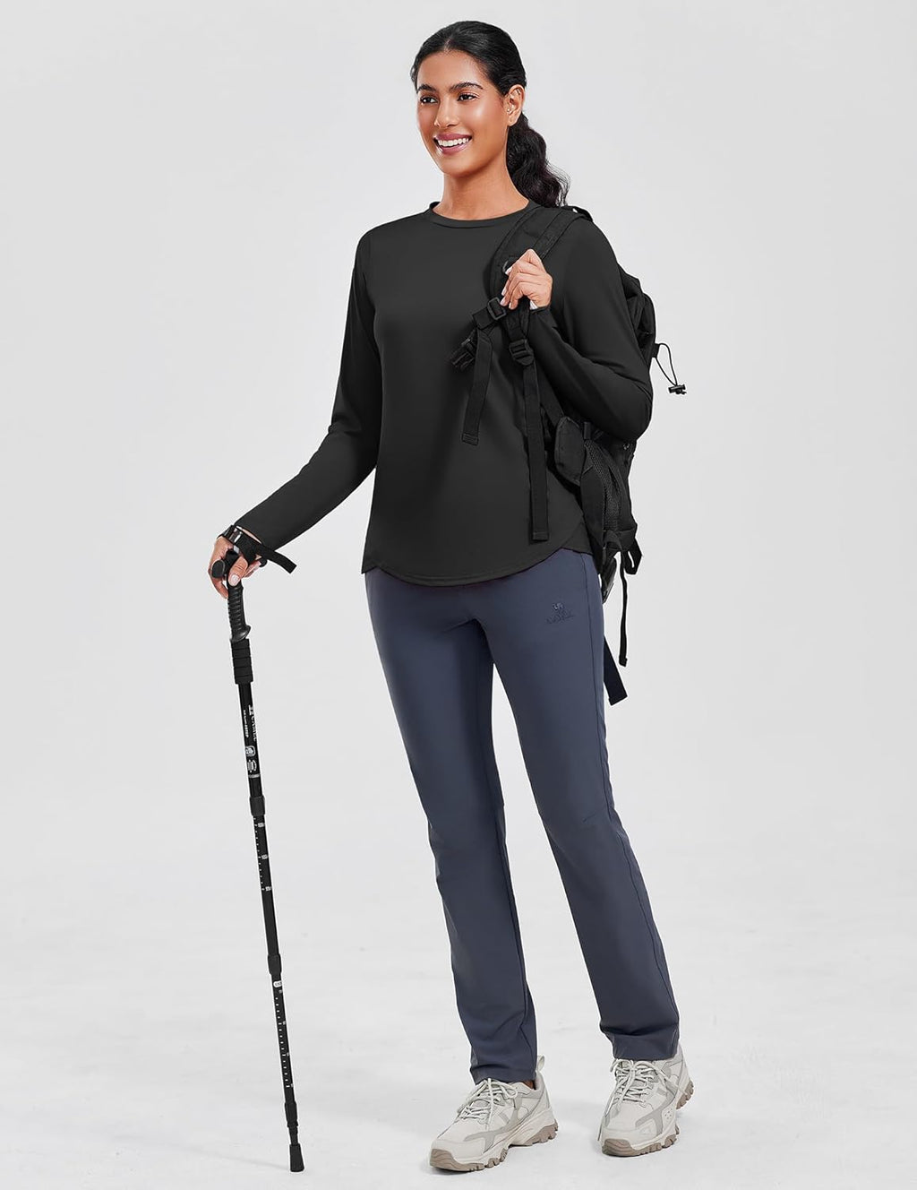 PINSPARK Women's Quick-Dry Long Sleeve Sun Shirt - UPF 50+ Protection for Outdoor Activities
