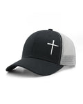 Cross Hat for Men & Women - Breathable Trucker Cap, Black (Variation: Black)