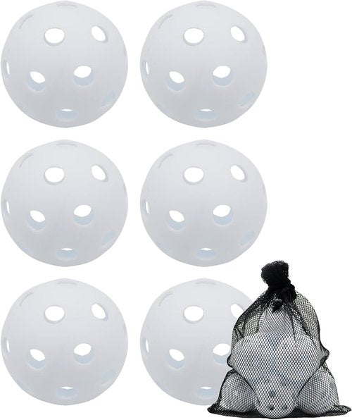 Avesfer 9-Inch Plastic Practice Baseballs - Anti-Crack Soft Training Balls with Mesh Bag for Indoor/Outdoor Drills