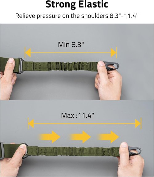 CVLIFE Two Point Rifle Sling - Adjustable Length with Removable Shoulder Pad & 2 Pack Swivels