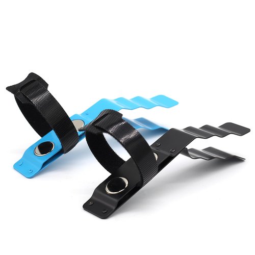 Cilkus Magnetic Golf Cart Clip Holder – Aluminum Alloy Accessory for 30-70 Ring Sizes, Strong Magnet Mount for Golfing, Grilling, Fishing, Outdoor Use (2Pack Black+Blue)
