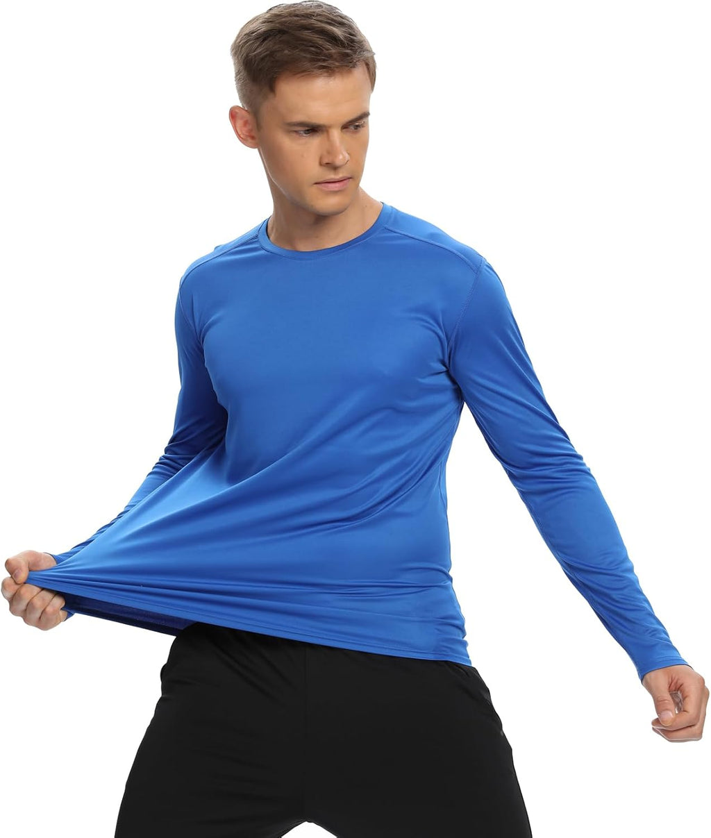 Skiennix Men's Long Sleeve T-Shirts - UPF 50+ Sun Protection, Quick-Dry Workout Apparel | 1 Pack/6 Pack
