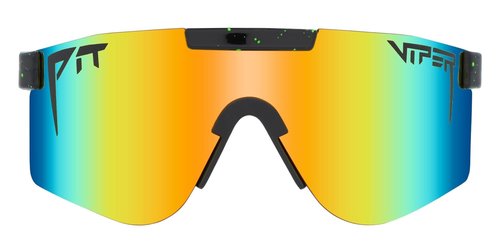 Pit Viper Sunglasses I The Original I Wide Fit I Polarized Lens, Indestructible Frame I Turbo Adjustable for Perfect Fit I Micro Fiber Bag & Retainer Straps I Orange Lens, Black Frame