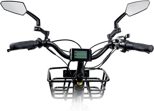 Addmotor Bike Mirrors - 360° Adjustable Handlebar Rearview Mirrors | HD Safety Design, Black