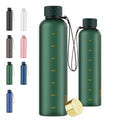 Sursip 32 oz Motivational Water Bottle with Time Marker, 1 Pack – Slim Tritan Water Bottles with Strap, Leakproof & Shatterproof Gym Bottles, Fits Cup Holder for Travel, School & Daily Hydration