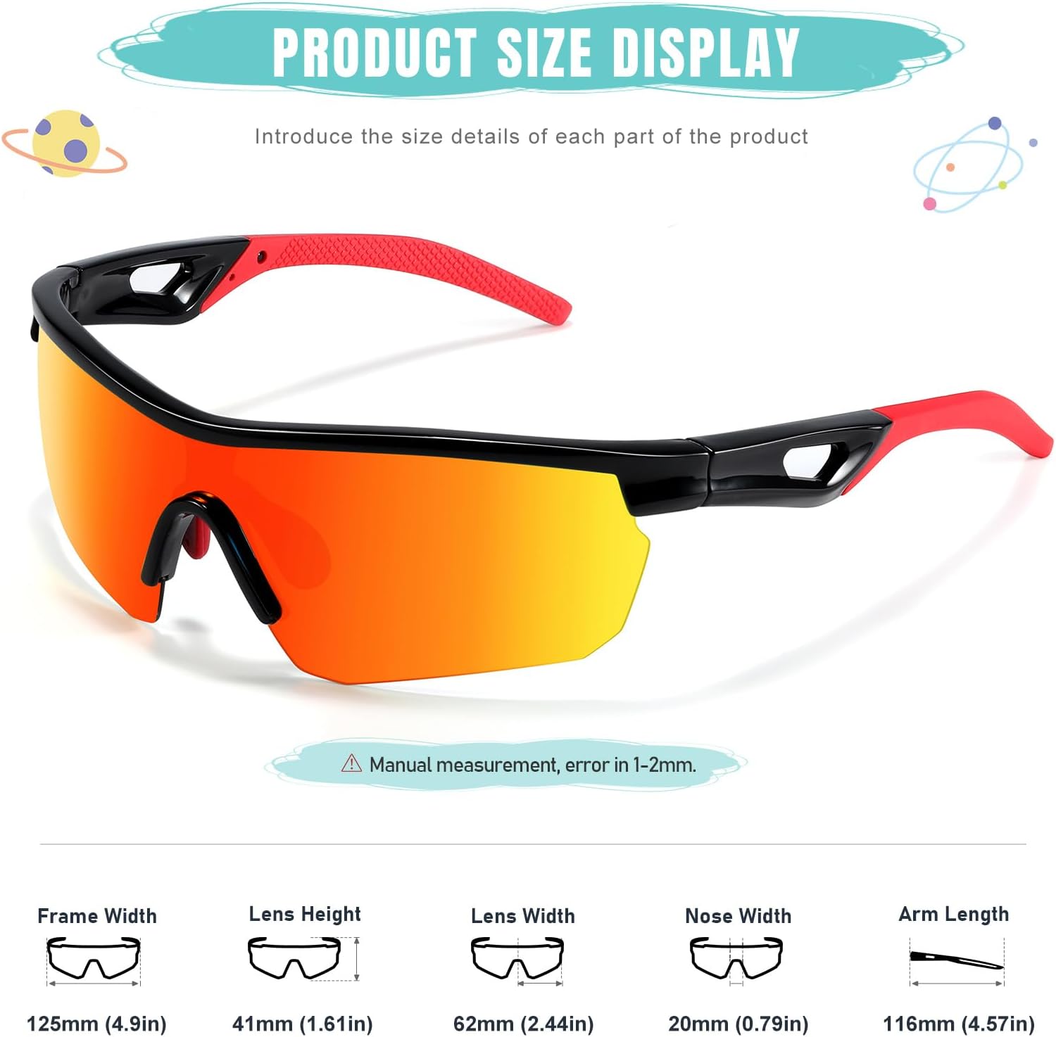 Skiennix Kids Sunglasses - Polarized UV Protection Goggles for Boys & Girls Ages 3-12
