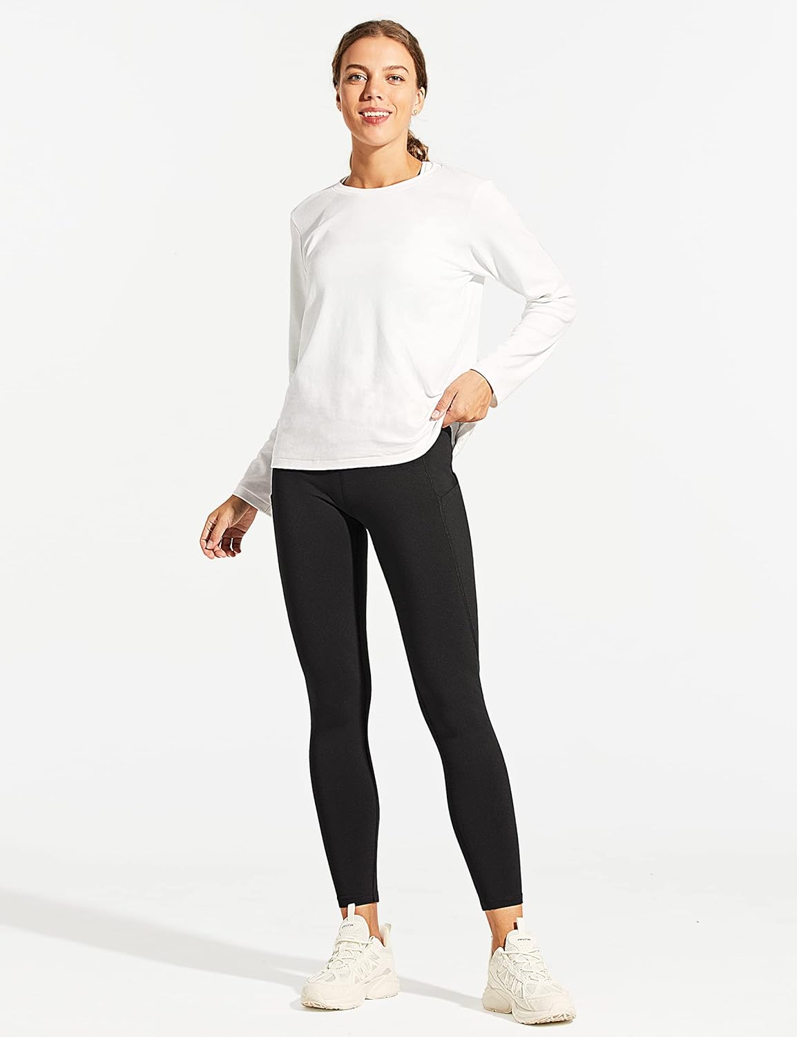 ZUTY Fleece-Lined Winter Leggings - Water-Resistant, Thermal Insulated, High-Waisted with Pockets | Plus Size