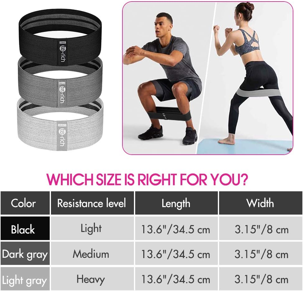 Skiennix Resistance Bands - Fabric Workout Bands for Men & Women | Thick Booty Loop Bands for Glutes & Legs