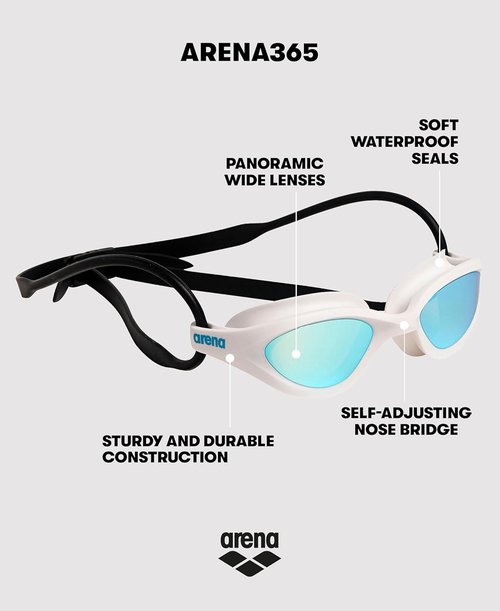 Arena Swim Goggles - Unisex Junior 365 Design for Clear Vision & Comfort