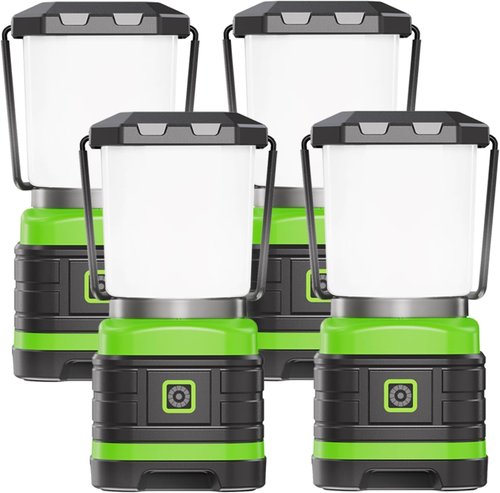 Lichamp LED Camping Lantern - Portable Battery-Powered Lights for Emergencies | 4-Pack Essentials