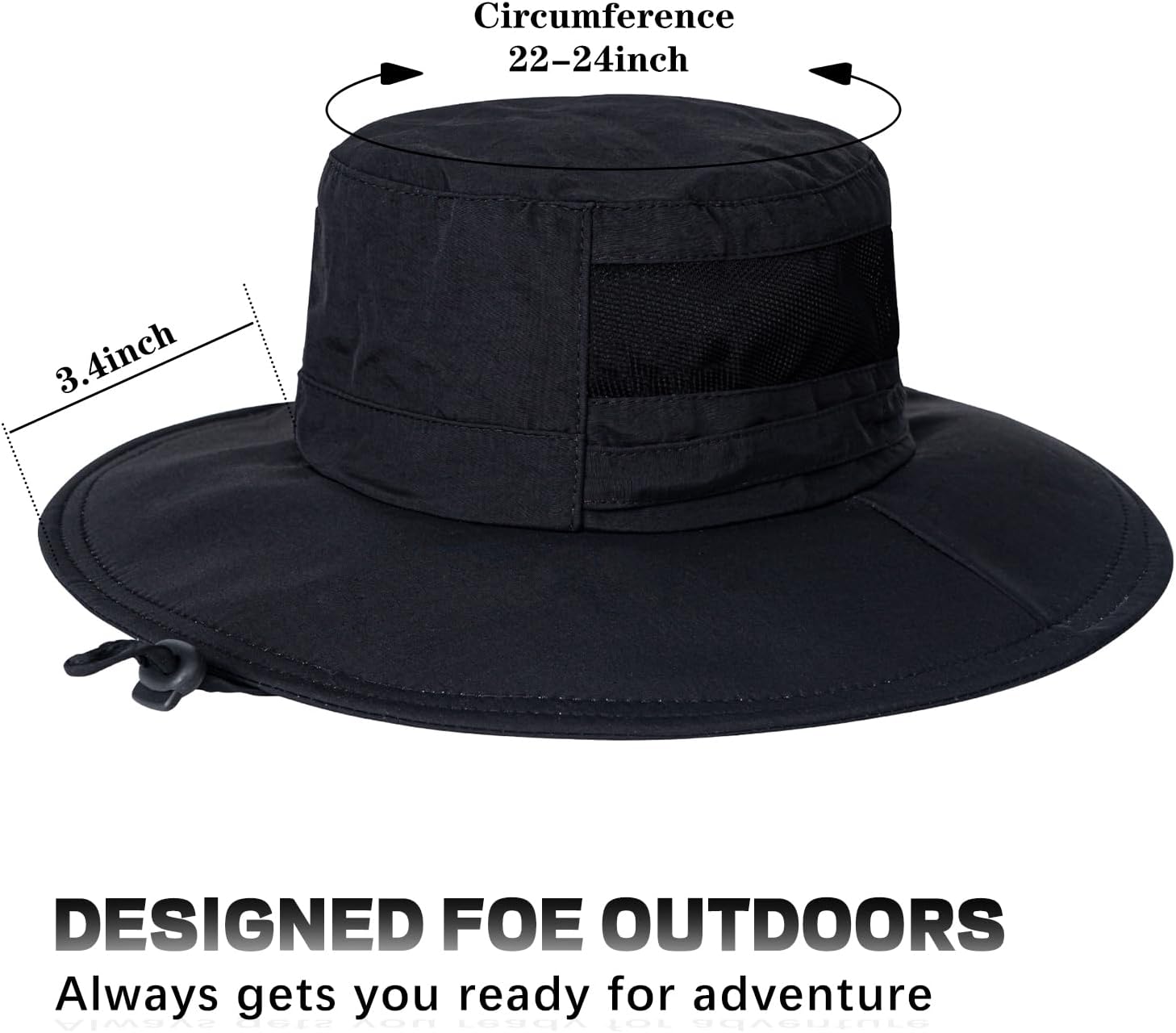 Skiennix UPF 50+ Sun Hat - Waterproof Wide Brim Bucket Hat for Fishing, Hiking & Beach | Foldable Design