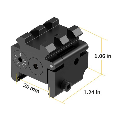 Feyachi PL-19 Laser Sight Upgrade Airsoft Gun Lasers Low-Profile Compact Red Laser Sight with Picatinny/Weaver Rail for Pistol Handgun Rifle Shotgun