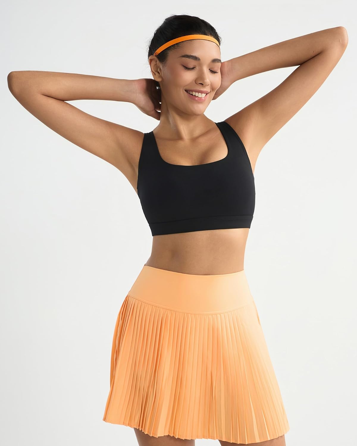 RUNNING GIRL High Impact Sports Bra - Adjustable Racerback with Sewn-In Pads for Ultimate Comfort