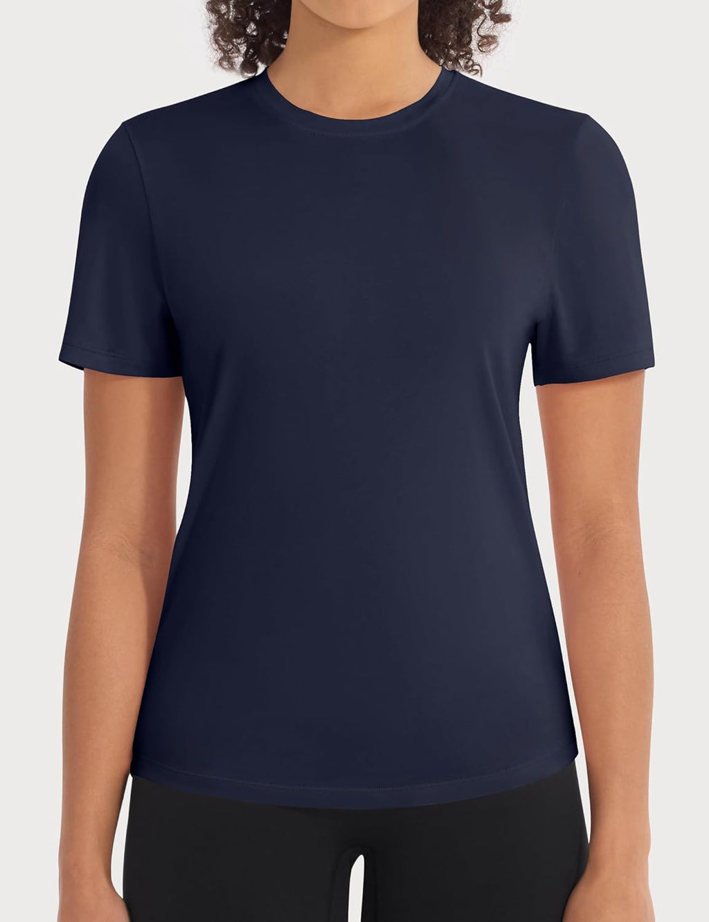 Skiennix Workout Tops for Women - Crew Neck Dry Fit Short Sleeve Athletic T-Shirts | 5 Pack for Gym & Yoga