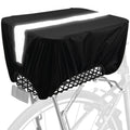 VAOLOAV 45L Bicycle Basket Waterproof Rain Cover with Reflective Strip Bicycle Rear Rack Rain Cover Black