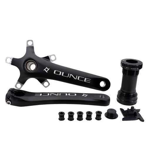 DJC Prowheel Road Bike crankset 110bcd Build-in Spindle Hollow tech and BSA Bottom Bracket 170mm 172.5mm (170mm Length)