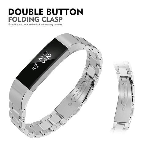 Greeninsync Compatible with Fit Bit Alta HR Bands and Fit Bit Alta Bands,Stainless Steel Jewelry Bracelet Band for Fit Bit Alta HR and Fit Bit Alta Smartwatch Fitness Tracker for Women Men