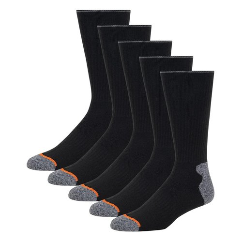 Weatherproof Vintage Men's Wool Blend Crew Socks, Outdoor, 5-Pair (US, Numeric, 6, 12, Regular, Regular, Black)