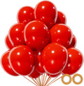 Red Balloon 110pcs - 12 Inch Red Latex Balloons for Birthday, Valentine's Day & Weddings | Includes 2 Ribbons