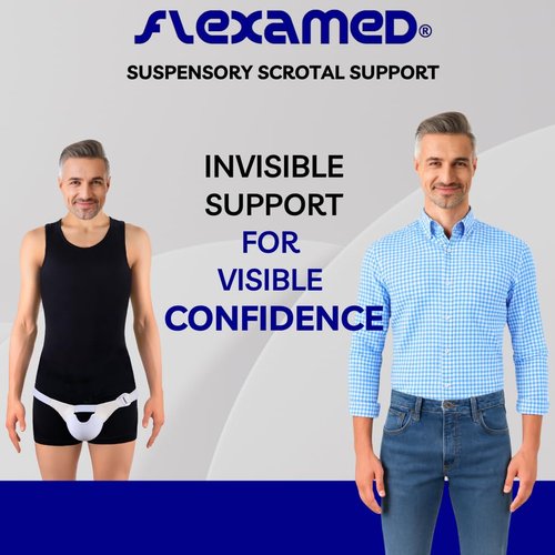 FlexaMed Suspensory Scrotal Support with Leg Straps - Large