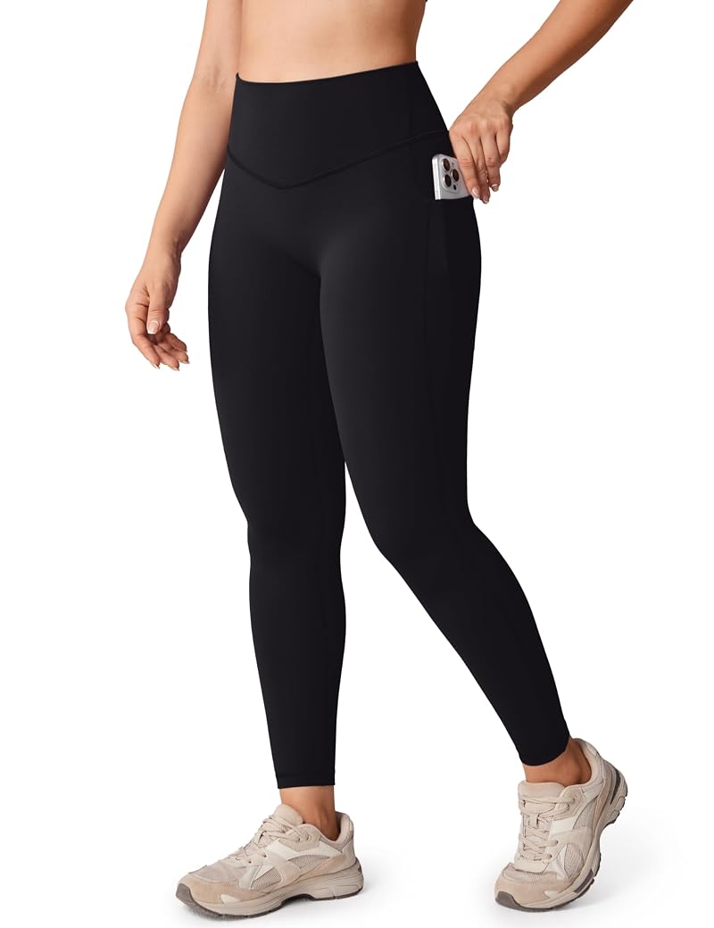 Hugcurve No Front Seam Pocket Leggings - UNISSU, Black, Large