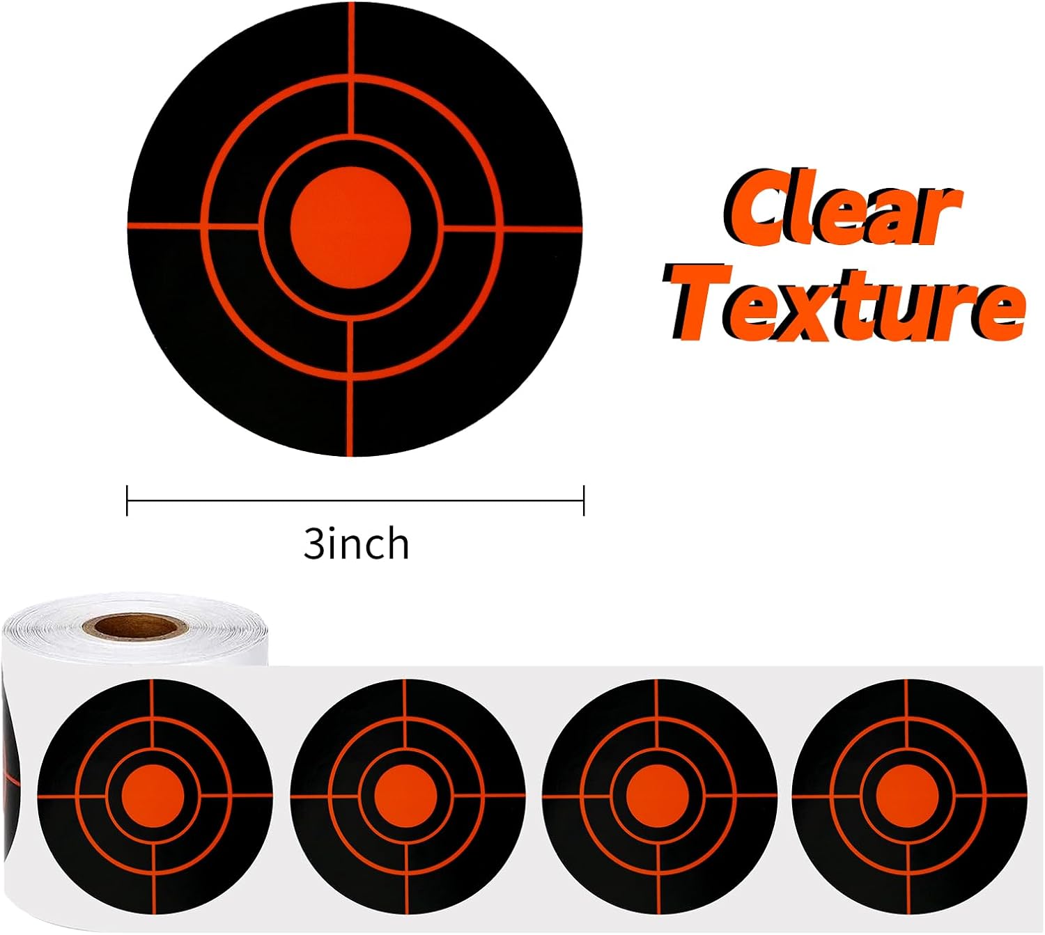 Splatter Targets - 3" Self-Adhesive Shooting Targets for Airsoft, Rifle & Pistol Practice