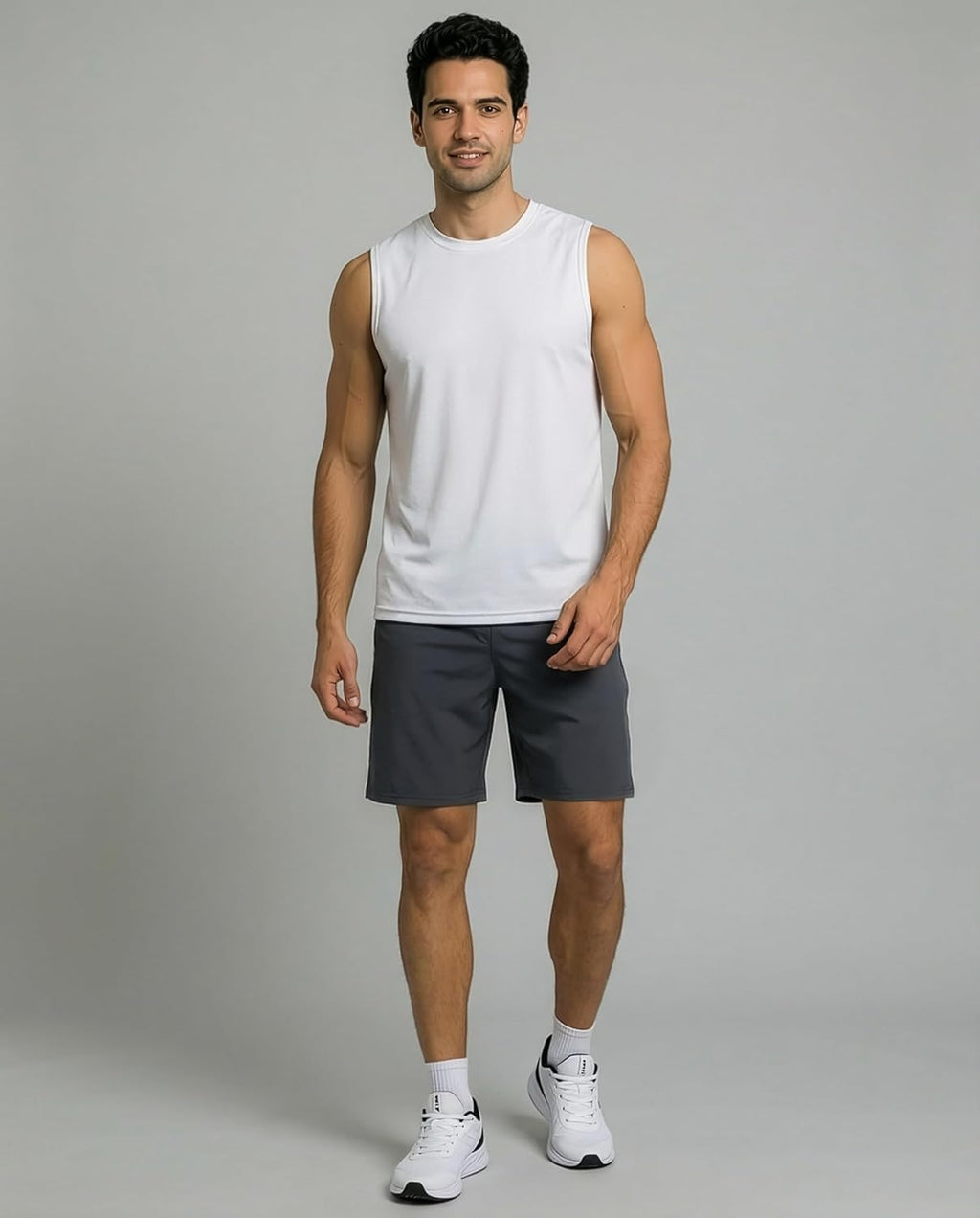 Real Essentials Men's Mesh Active Athletic Tech Tank Top - 5 Pack for Workout & Training | Big & Tall Sizes Available