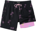 SURF CUZ Men's Swim Trunks - Quick-Dry 7" Compression Liner Shorts for Ultimate Comfort