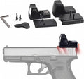GOTICAL CNC-Machined Fiber Optic Handgun Sights - Front & Rear for Glock Pistols | Mini Red Dot Sight