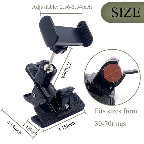 Golf Bag Phone Holder, Phone Caddy for Golf Cart Record Your Golf Swinging Two 360°Fully Adjustable Golf Cart Phone Mount Clip with Golf Glove Holder for Fishing Grilling Riding Golf Gifts for Men