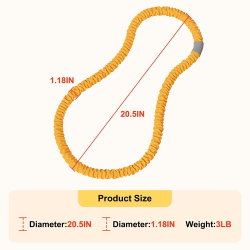 3.2lbs Soft Spring Weighted Hoop for Adults, Portable Core Workout Fitness Hoop, Quiet & Pinch-Proof Design for Effective Exercise (Light Yellow)