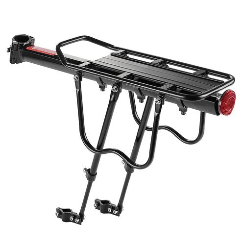 KEMIMOTO Rear Bike Rack for Bicycle - 220 lbs Capacity Aluminium Alloy with Bungee Cord Bike Rack for Back of Bike Cargo Rack Carrier Quick Release Universal for 22-28 Inch Bicycles