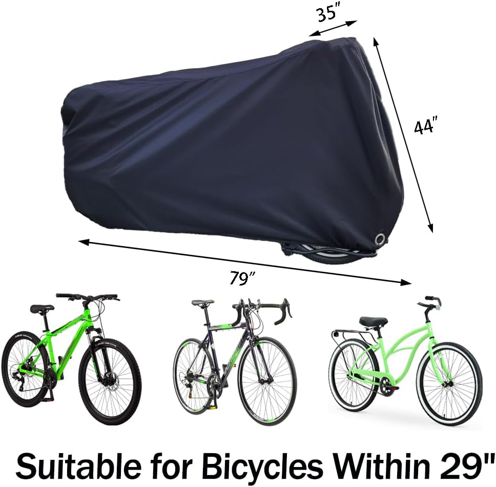 Skiennix 2XL Large Bike Covers - Waterproof Outdoor Protection for 2 or 3 Bicycles with Lock Hole