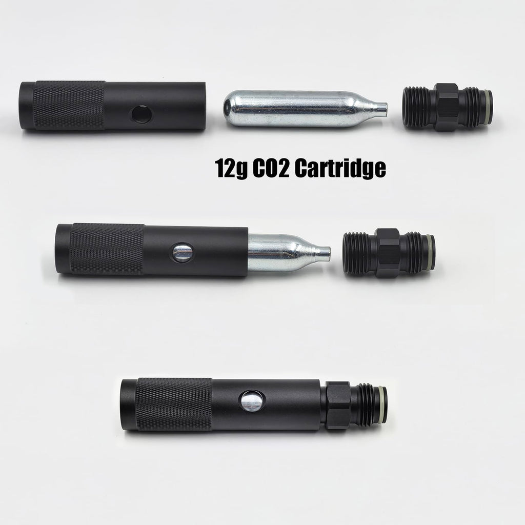 Aopkeo 12gram CO2 Cartridge Small Cylinder Quick Charge Adapter for Paintball PCP Airsoft Soda Water (G1/2-14(0.825"-14NGO))