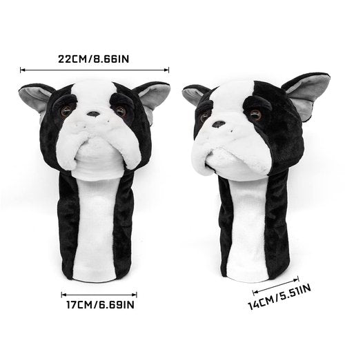 French Bulldog Golf Headcover - Lovely Animal Club Cover for Drivers 460CC - Fits PXG, Callaway Epic, Taylormade M2 M6, Etc.