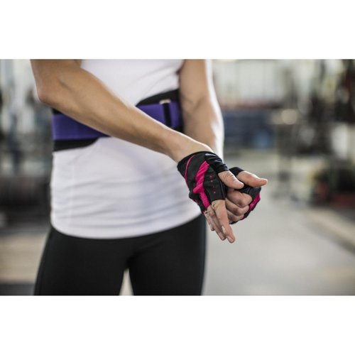 Harbinger Women's Pro Gloves with Vented Cushioned Leather Palm for Weightlifting, Training, Fitness, and Gym Workouts Small