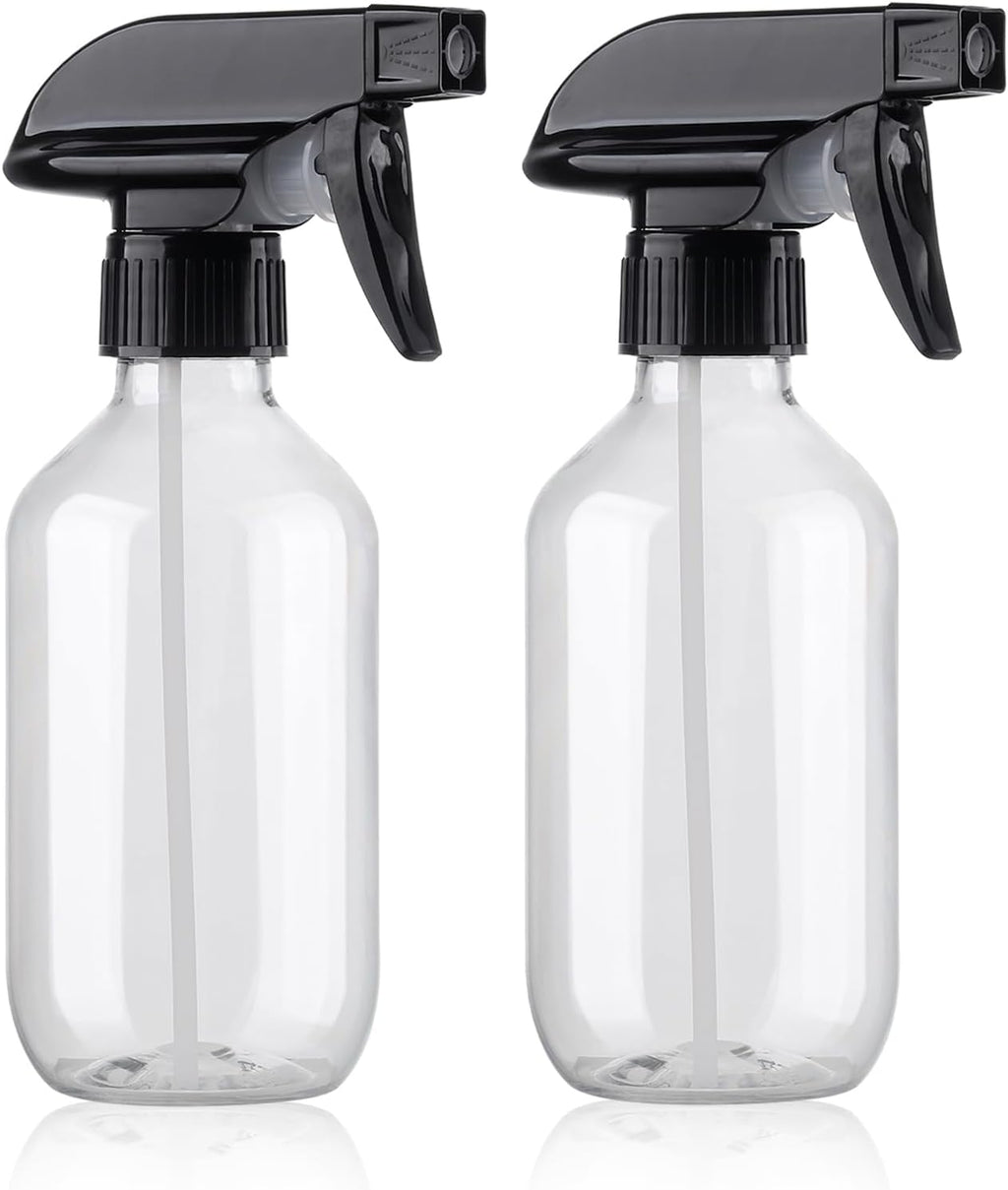 Teyssor Spray Bottles | BPA-Free 10 oz Fine Mist Spray Bottle - 2 Pack for Hair, Cooking, Cleaning