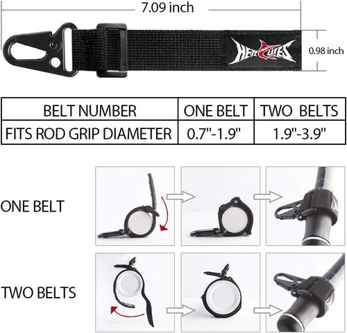 HERCULES M4 Fishing Lanyard - Heavy-Duty Retractable Coiled Tether for Rods & Paddles | Ideal for Kayaking