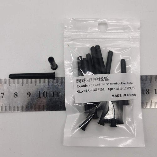 Mike-Tennis Grommets Universal Tennis Racket 4.0x35mm Grommets Eyelets Replacement Accessories Gear Equipment - Black 15pcs/Pack
