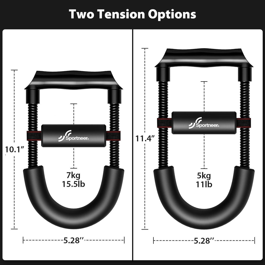 Sportneer Forearm Strengthener - Adjustable Tension Wrist Exerciser for Enhanced Grip Strength | Home Gym Equipment
