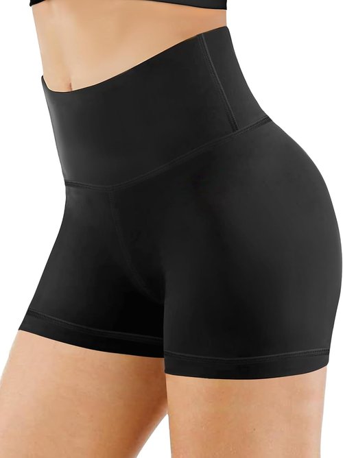 Buauty Women's High Waisted Biker Shorts - Tummy Control Spandex Yoga & Gym Wear | 2.5" Length