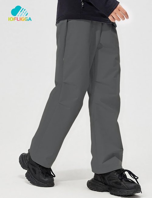 IOFLIGGA Kids Cargo Pants Waterproof Boys Hiking Outdoor Camping Pants Quick Dry UPF 50+ Toddler Youth Uniform Pants (US, Age, 11 Years, 12 Years, Charcoal Gray)