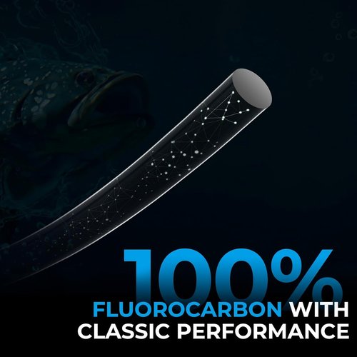 KastKing Kovert Classic Fluorocarbon Fishing Line - High Clarity, Low Visibility, 50 & 150 Yard Spools