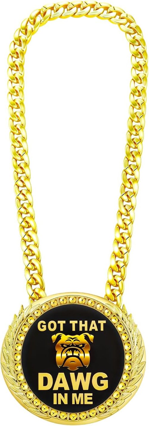 Misdary Turnover Chain Medal - 6" Big Medal Necklace for Football MVP | Sports Awards & Gifts