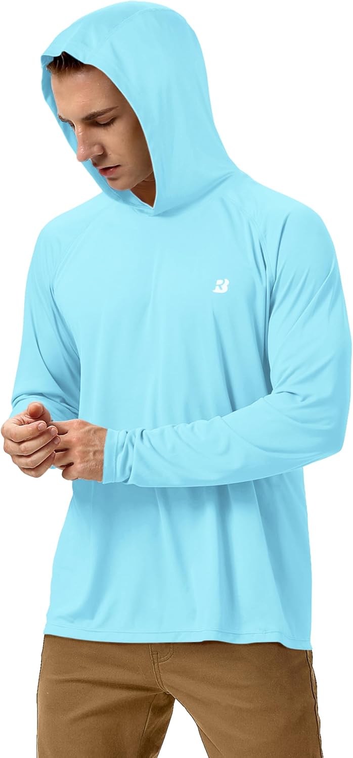 Roadbox Fishing Shirt - UPF 50+ Long Sleeve UV Protection Hoodie for Men | Ideal for Outdoor Activities