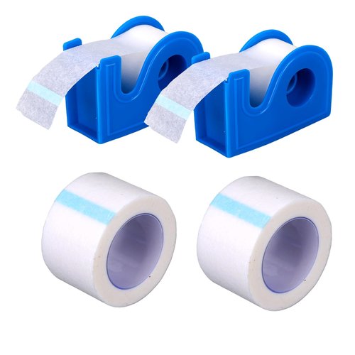 4pcs Paper First Aid Tape with Dispenser, 1inx10 Yards Microporous Tape Hypoallergenic for Sensitive Skin Breathable Micropore Medical Wound Bandage