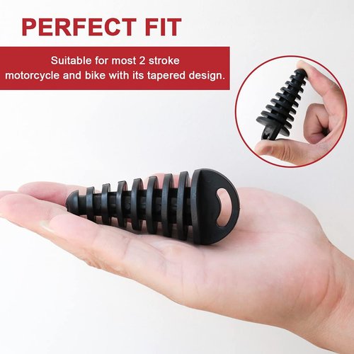 Hoedia Muffler Exhaust Wash Plug - 2 Pack with Streamers for 2 Stroke Motorcycles (0.6-1.5 Inch)