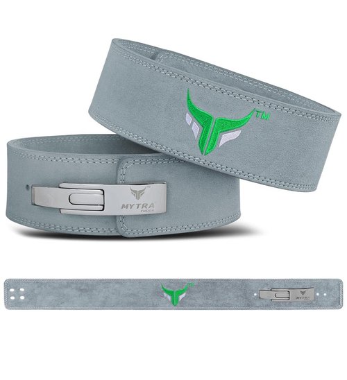 Mytra Fusion Leather Powerlifting Belt for Men and Women (10MM Thick & 4" Wide) - Premium Weight lifting Belt with Adjustable Lever Buckle for Gym, Squats, Bodybuilding & Deadlifts