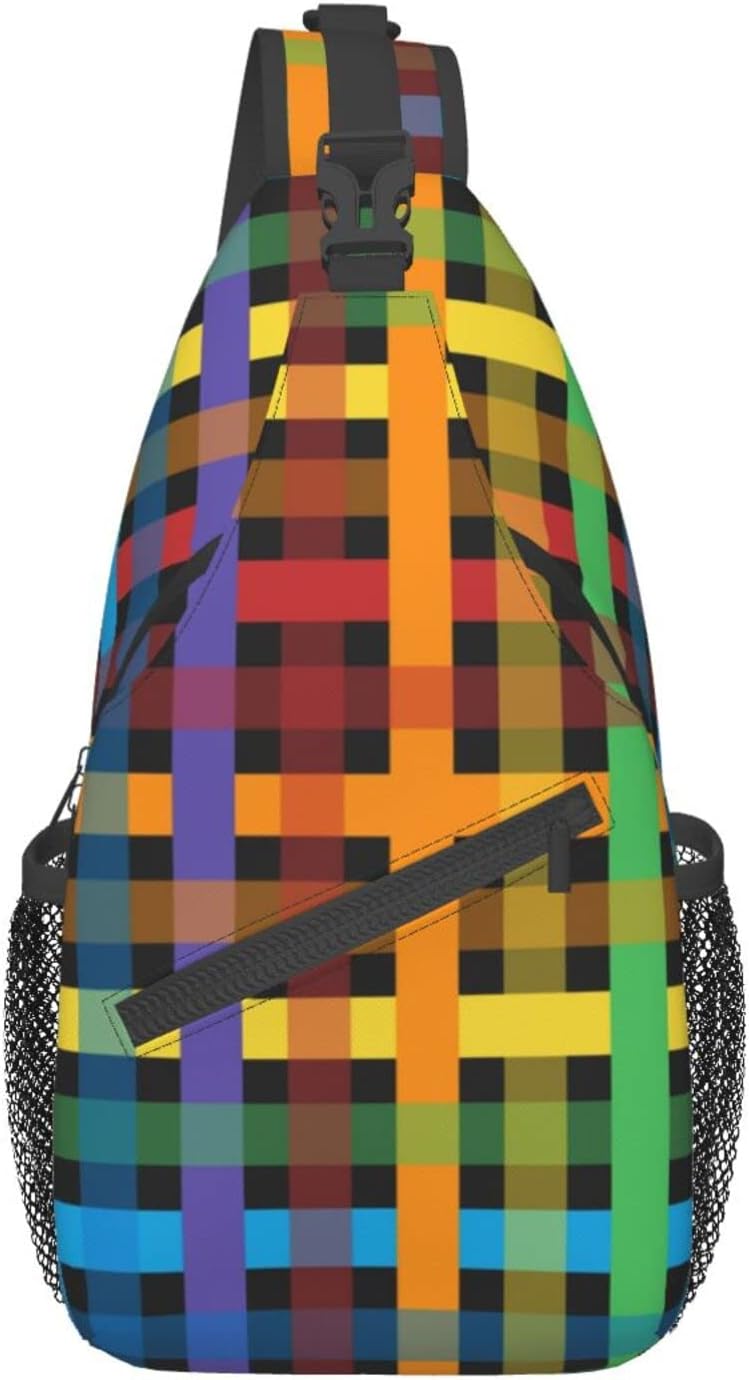 Skiennix Rainbow LGBT Gay Pride Sling Backpack - Versatile Crossbody Chest Bag for Travel & Hiking