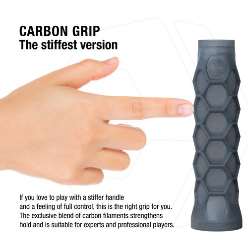 Hesacore Pickleball Paddle Carbon Grip - 5.25in - Stiff Feel - Supports Tennis Elbow, Enhances Grip Strength, Reduces Vibration with Finger Support and Anti-Sweat - Medium